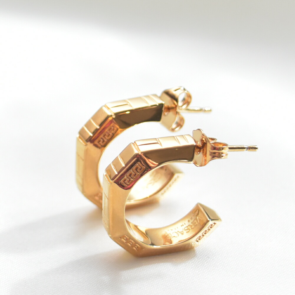 楽天市場】ヴェルサーチ ピアス グレカ キルティング イヤリング