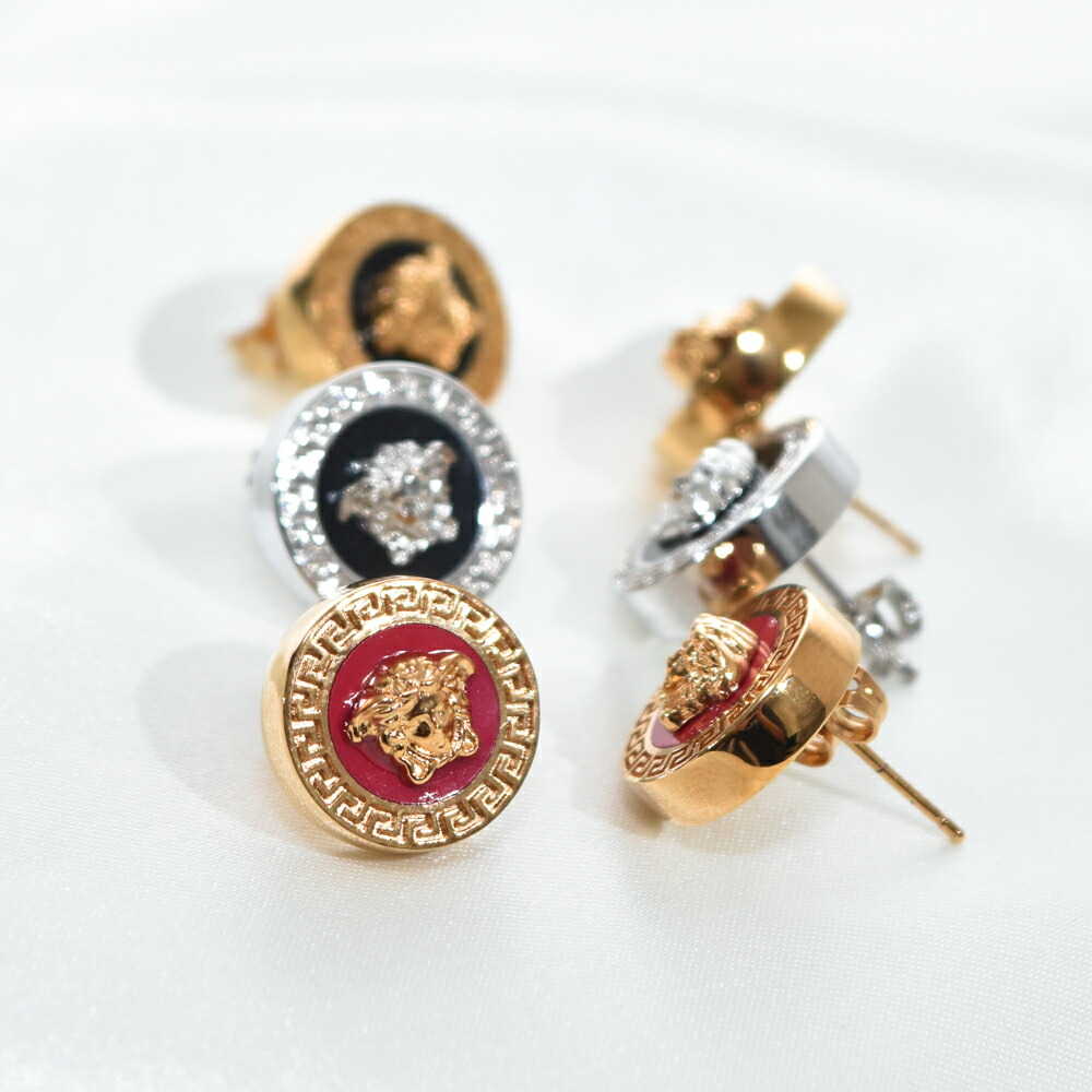 楽天市場】ヴェルサーチ ピアス ゴールド メデューサ レジン ピンク