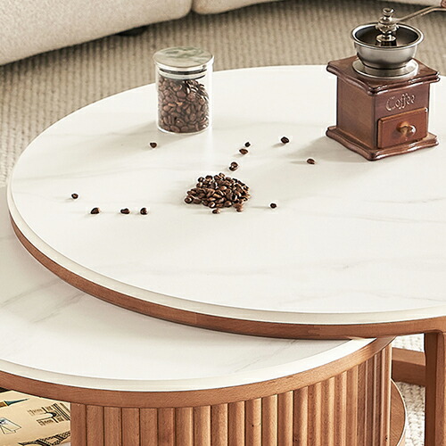 楽天市場】10%OFF+P2倍 SS限定 ネストテーブル 丸 完成品 2個セット 幅