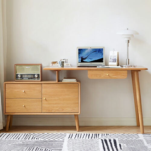 楽天市場】10%OFF+P2倍 SS限定 デスク 木製 書斎デスク 幅120 幅140cm