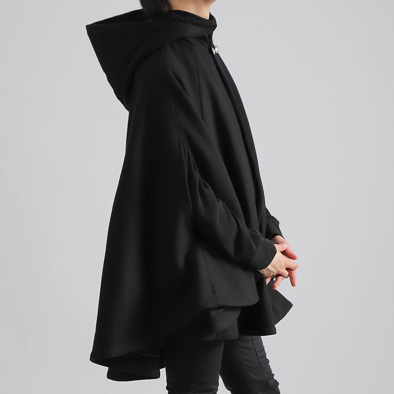 楽天市場】ケープコート ポンチョコート ウールケープ フード付 メンズ