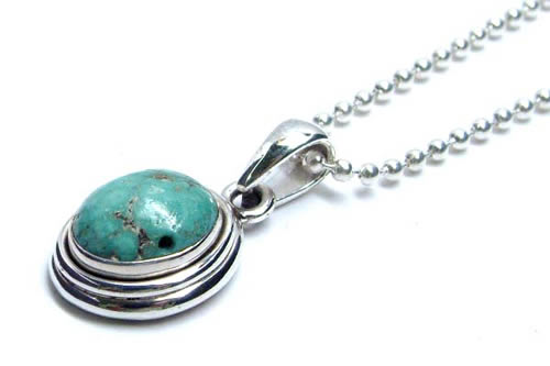楽天市場】天然石ペンダントトップ ターコイズ シルバー925