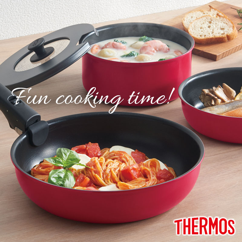 楽天市場】THERMOS サーモス フライパンセット 取っ手のとれる