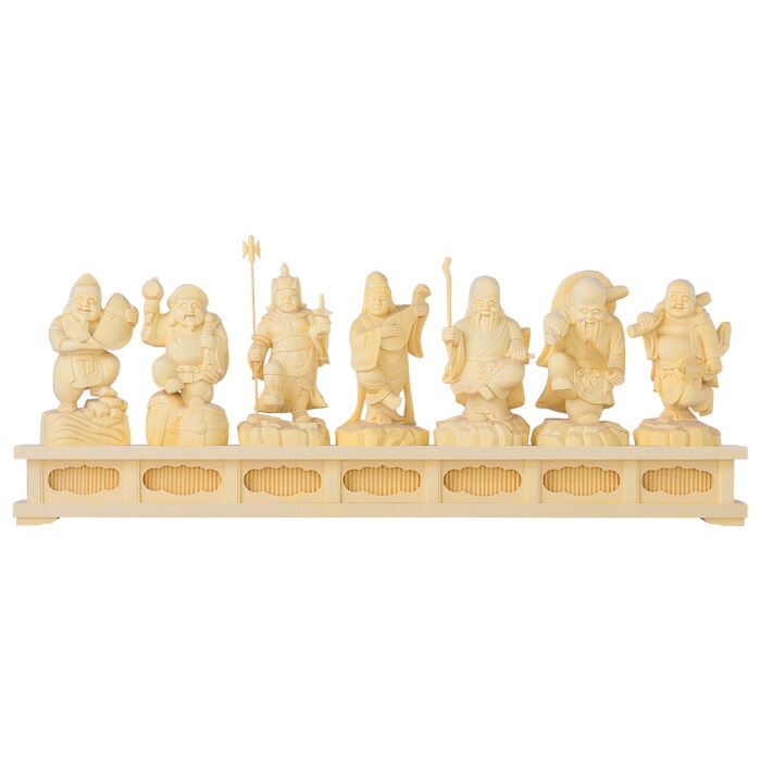 楽天市場】【 伊勢 宮忠 】【 木彫 踊り七福神 桧 No.1 】 神具 神棚