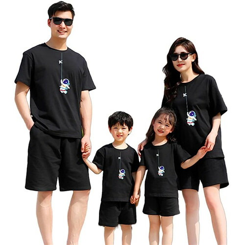楽天市場】親子 ペアルック tシャツ ペア 黒 白 夏服 親子コーデ
