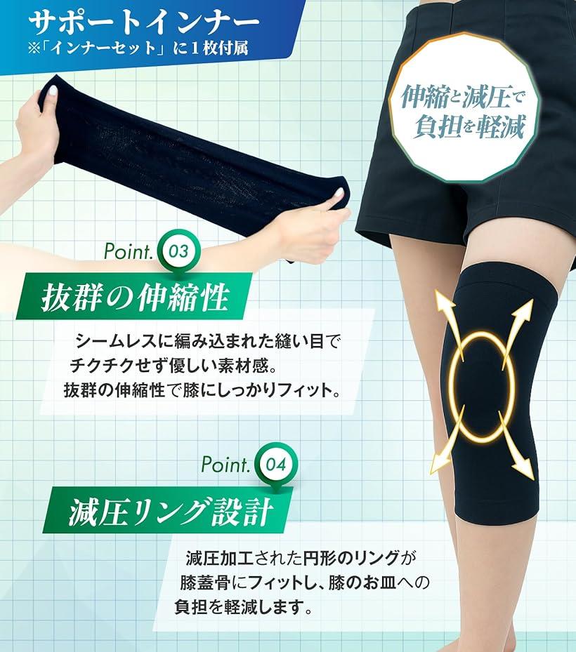 楽天市場】柔道整復師推奨 膝サポーター しっかり固定 薄手 スポーツ V