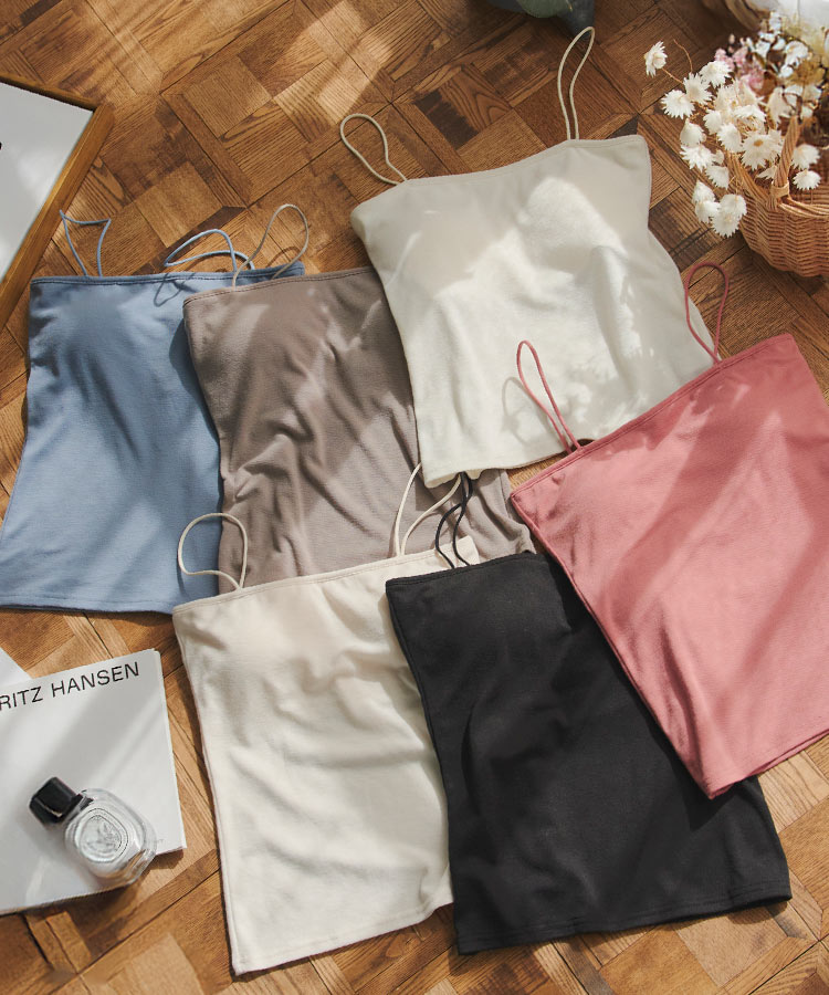 楽天市場】カップ付き ベア キャミソール レディース インナー ブラ