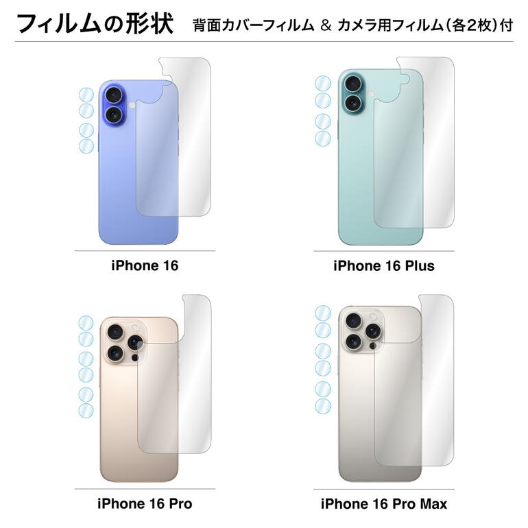 楽天市場】【マット背面用】iPhone16 16Plus 16Pro 16ProMax フィルム