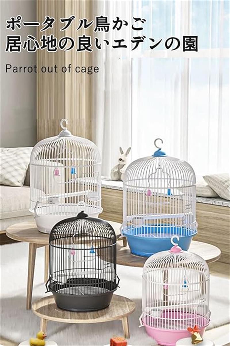 楽天市場】オカメインコ ケージ 丸型 鳥小屋 鸚哥 エサ入れ2個 バード