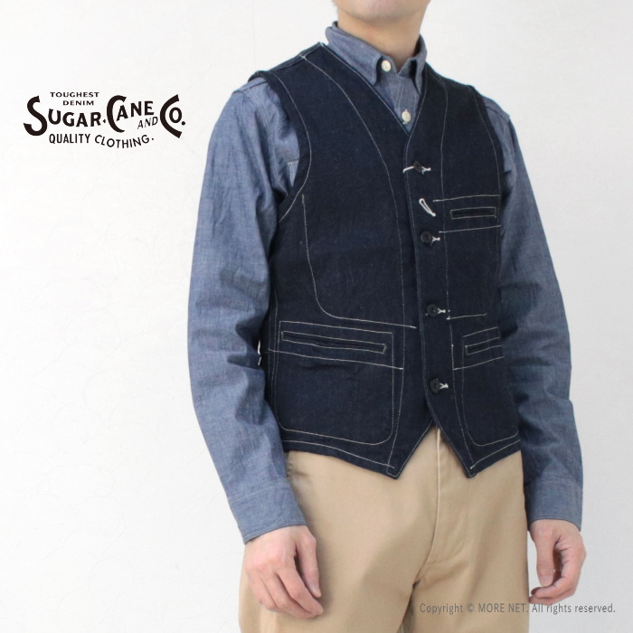 楽天市場】シュガーケーン SUGAR CANE 11ozブルーデニムワークベスト