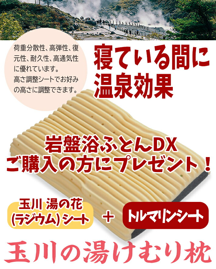 楽天市場】☆豪華プレゼント付/ 玉川岩盤浴ふとん DX ダブル ラジウム