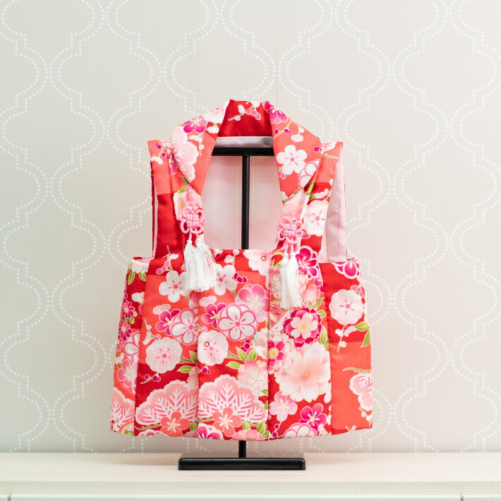 楽天市場】【お得なクーポン配布中！】被布着 花柄 赤ピンク 女の子