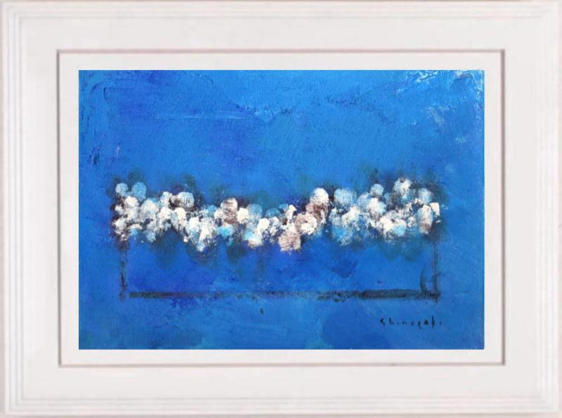 版画ヴィギュド青い基調の青い花々106/200