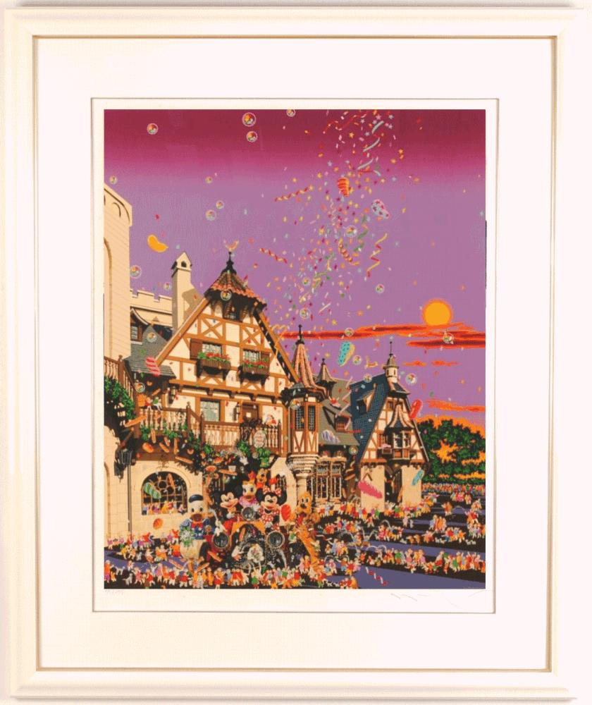 ヒロヤマガタ 絵画 コートヤードファウンテン ヒロヤマガタ絵画コート