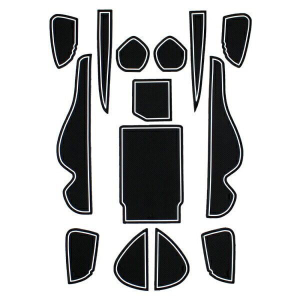 楽天市場】ハリアー60系 前期 後期 パーツ ドアポケットマット 14P