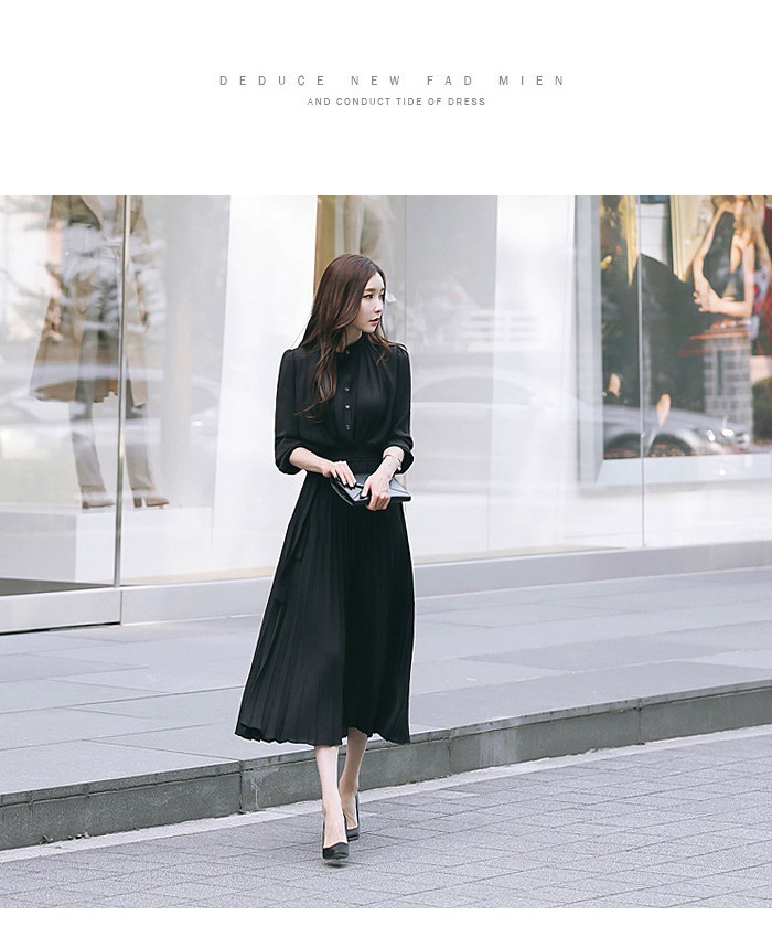 楽天市場】プリーツ ワンピース 長袖 シフォン レディース マキシ