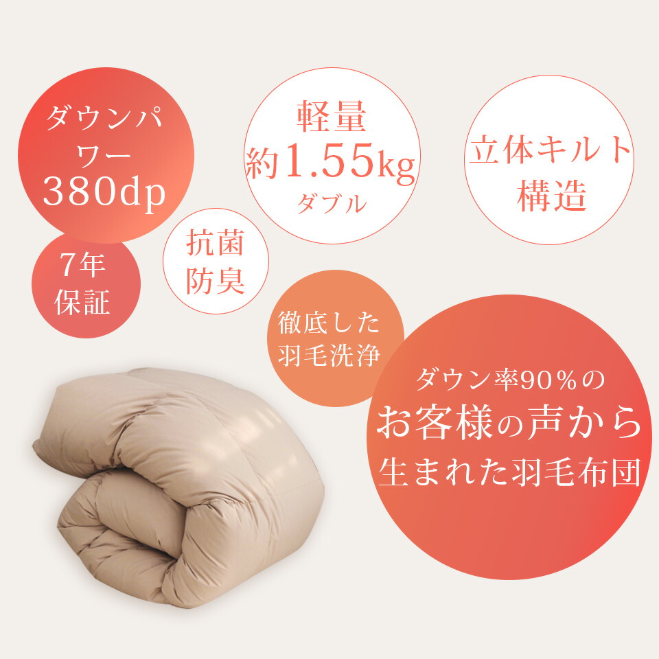 楽天市場】羽毛布団 ダブル 掛け布団 羽毛 高品質ダウン90% ダウン布団