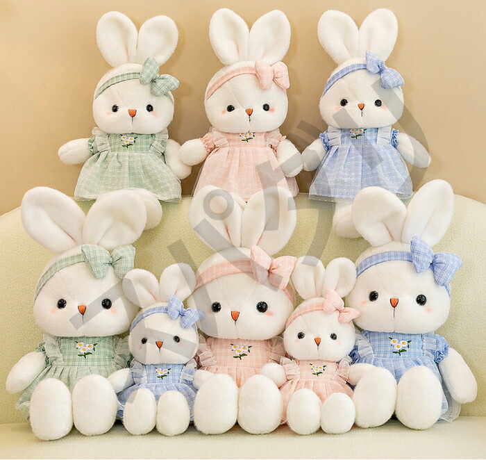 楽天市場】ウサギ ぬいぐるみ 人気 ウサギ かわいいチェック柄