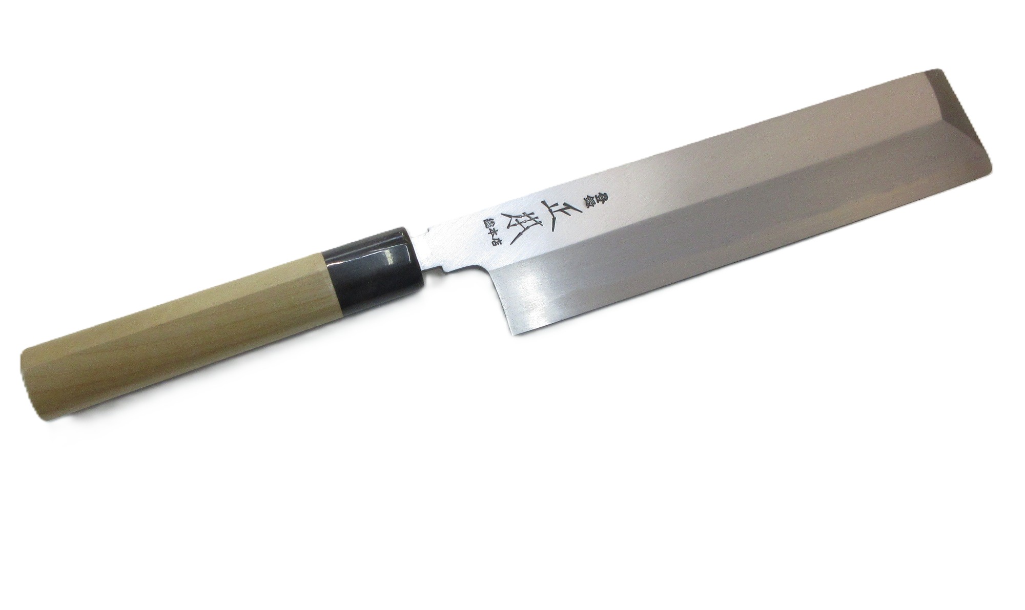 楽天市場】正本総本店 薄刃包丁 本霞 玉白鋼 210mm (品番:KS0621