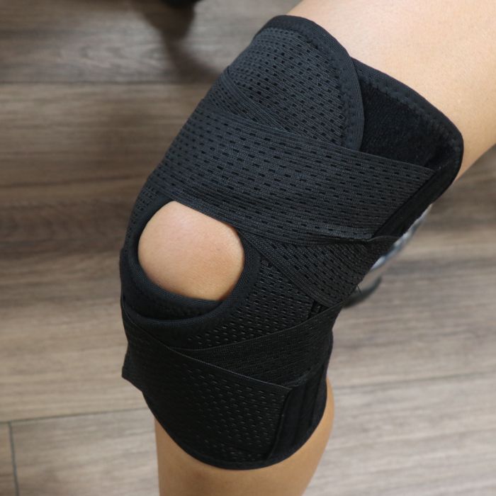 楽天市場】ヒロ・コーポレーション 膝サポーター クロスストラップ黒