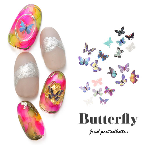 楽天市場】【全品半額coupon事前配布中】超薄 リアル蝶々ホログラム 40