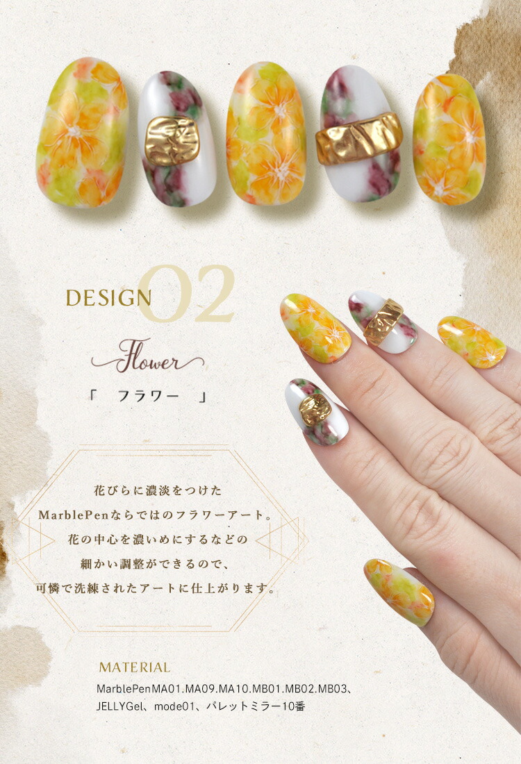 楽天市場】ジェルネイルの新しい形！マーブルペン マーブルリキッドの
