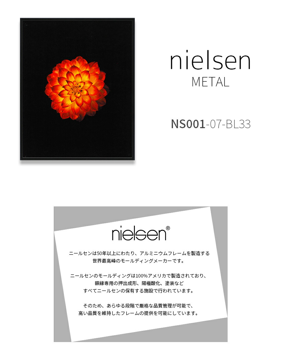 楽天市場】正方形額縁 NS001/ブラック（07-BL33） 600角（600×600mm