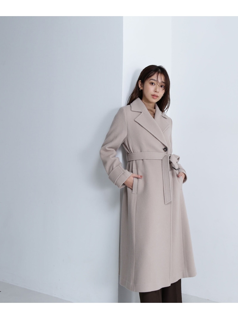 NATURAL BEAUTY BASIC ベルテッドミディコート オフホワイトS 楽天市場