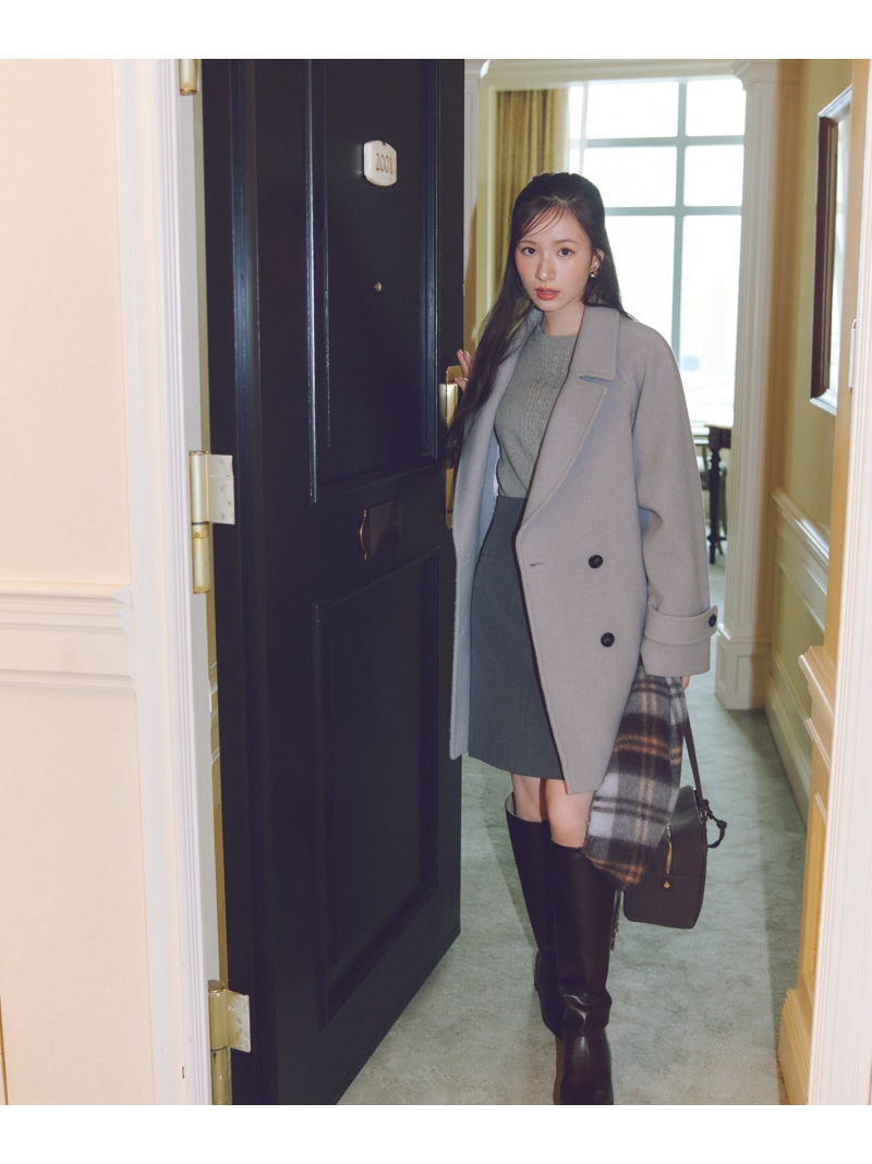 楽天市場】ダブルブレストフォルムミドルコート NATURAL BEAUTY BASIC