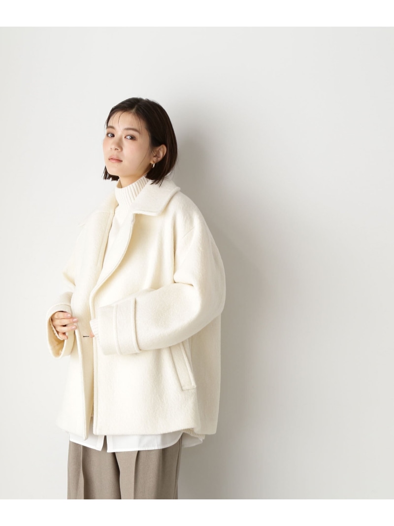 楽天市場】ウーリーフォルムハーフコート NATURAL BEAUTY BASIC