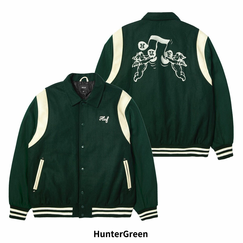 楽天市場】ハフ メンズ スタジャン HUF Song Varsity Jacket バー