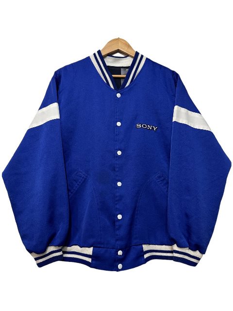 楽天市場】90s SONY Jersey Varsity Jacket 青 XL ソニー バーシティ