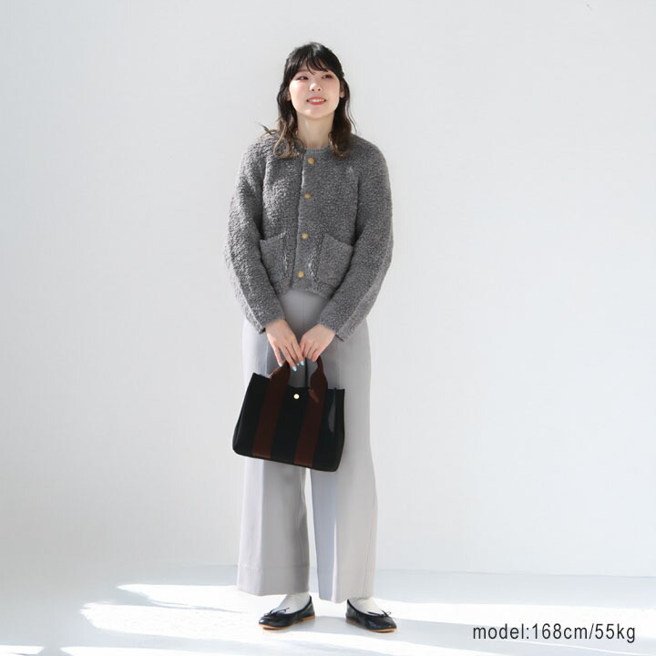 楽天市場】MACPHEE(マカフィー) ムートン クルーネックカーディガン(12