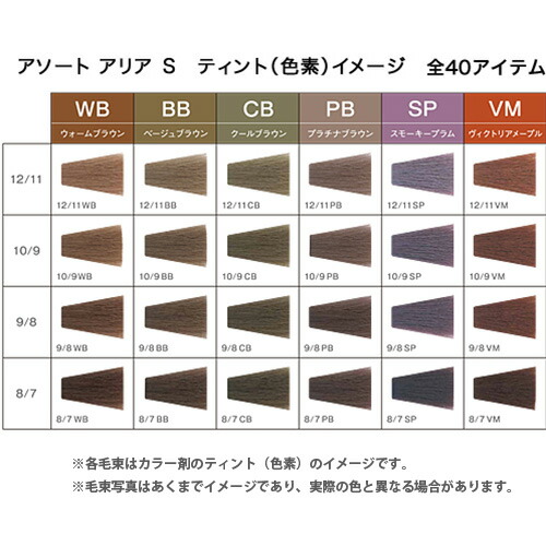 楽天市場】デミ アソート アリア S 第1剤 SA シャーベットアッシュ