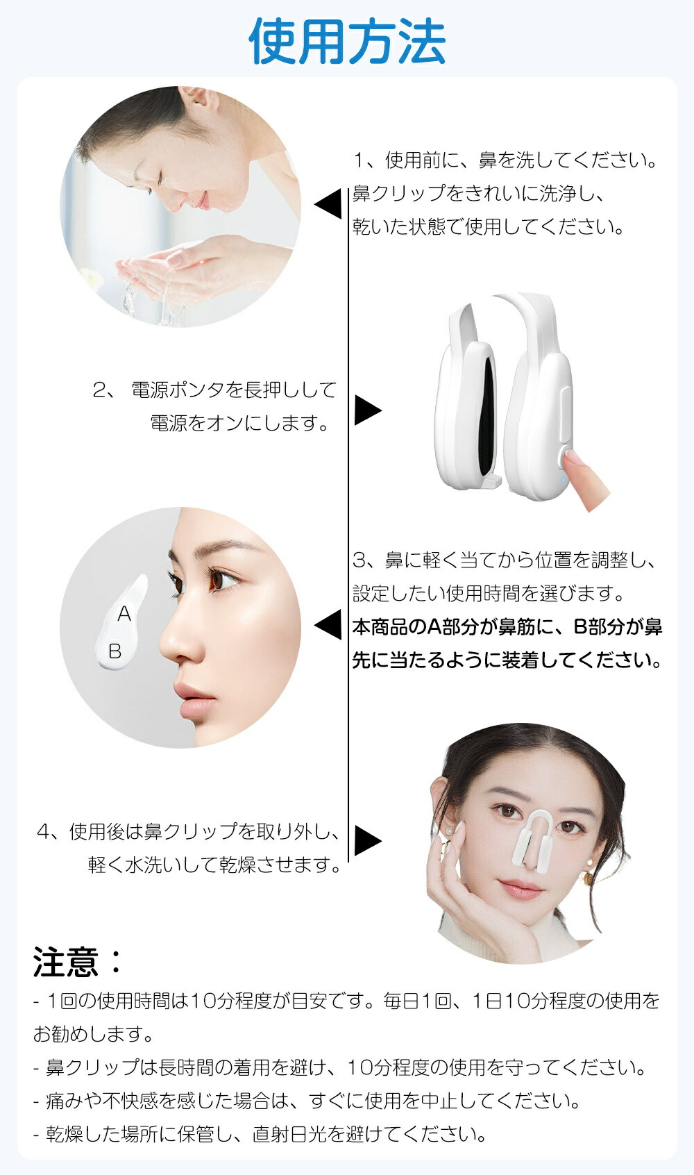 楽天市場】【楽天1位 ポイント10倍 】正規品 FOGABER 鼻専用美顔器 EMS