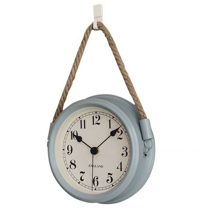 楽天市場】壁掛け時計 アンティーク 30cm ロープ 吊り下げ シャビー
