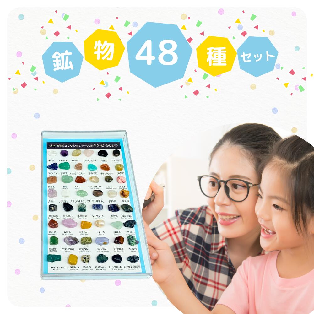 楽天市場】鉱物 標本 セット 図鑑 48種類 天然石 鉱物 標本