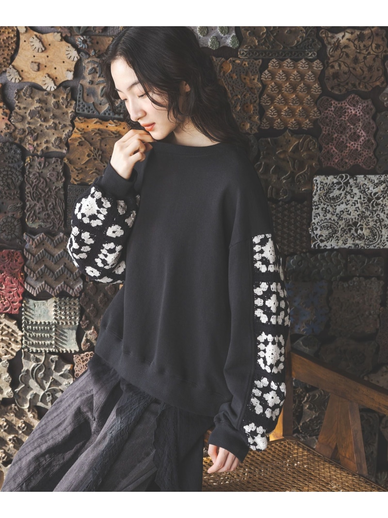 ☆こはるる☆ニコアンド クロシェコンビプルオーバー Lサイズ