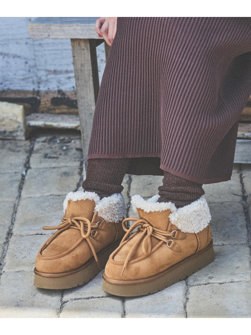 楽天市場】オリジナルフェイクムートンモカシンブーツ niko and