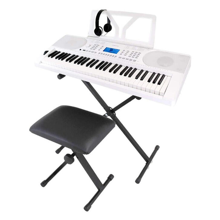 楽天市場】電子ピアノ 61鍵盤ホワイトの通販