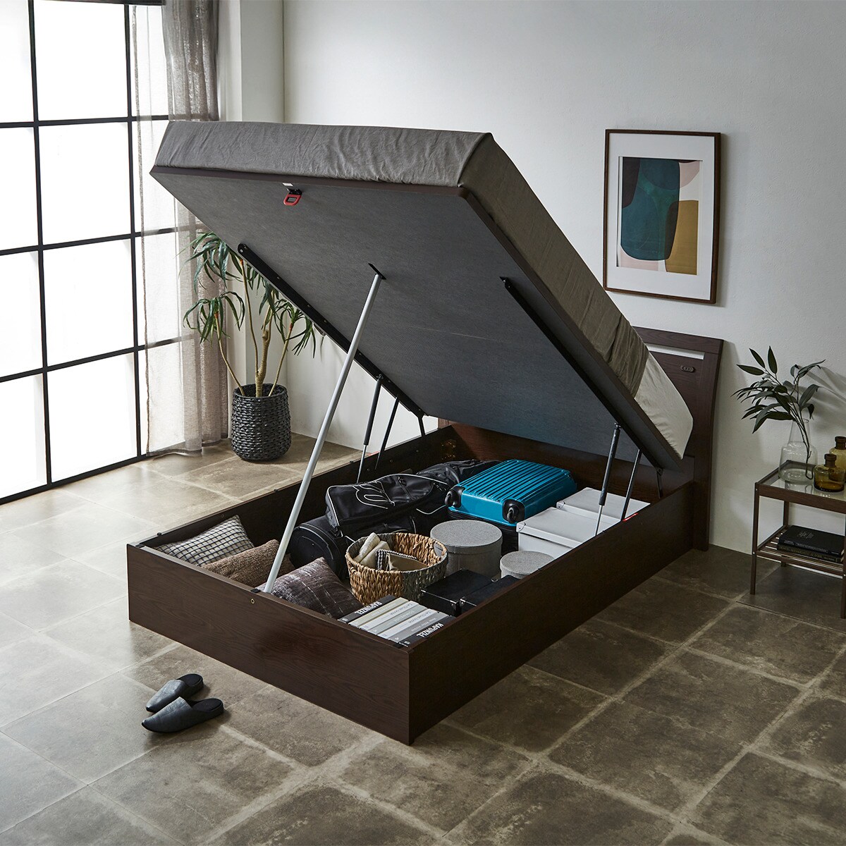 楽天市場】ベッドフレーム(OP IB フラット たて開き)【配送員設置商品