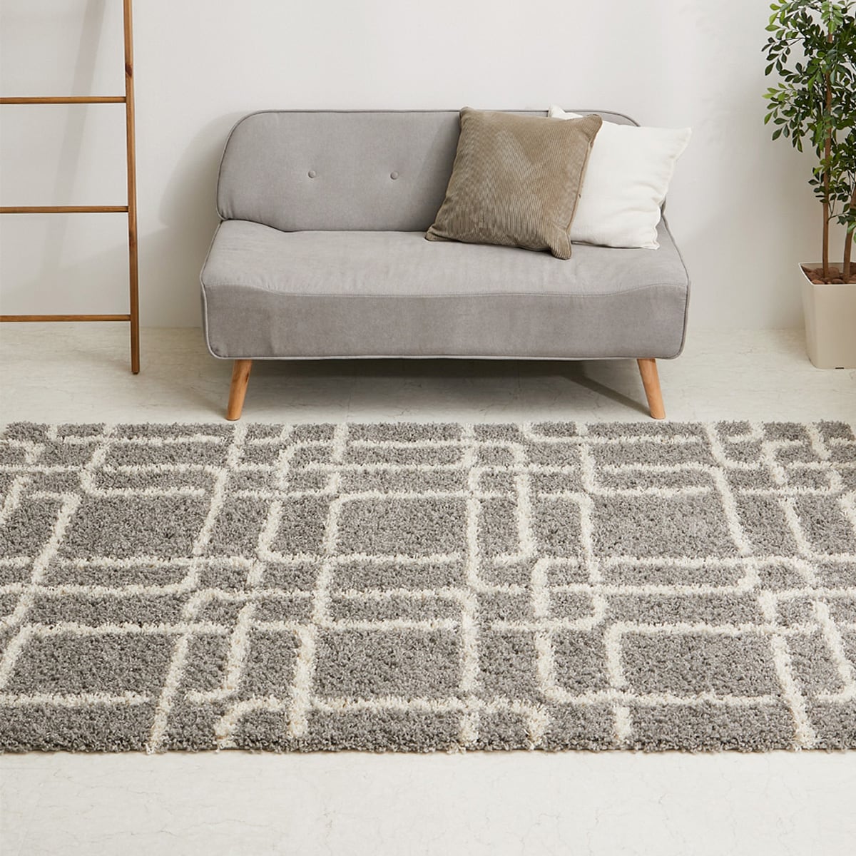 楽天市場】ウィルトンラグ ケジャ グレー アイボリー ニトリ メーカー