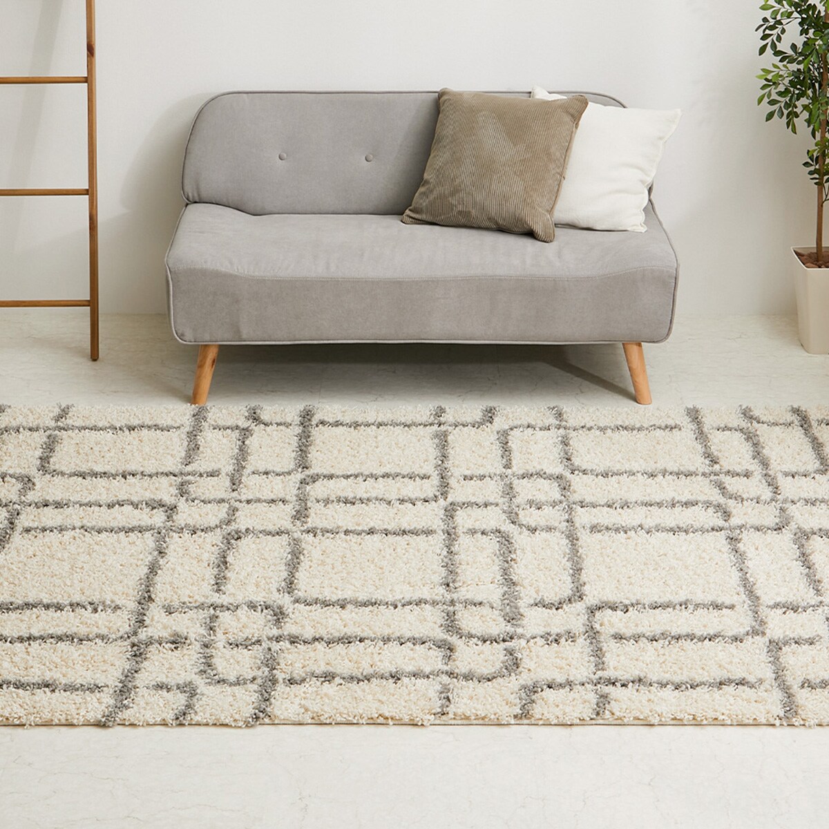 楽天市場】ウィルトンラグ ケジャ グレー アイボリー ニトリ メーカー