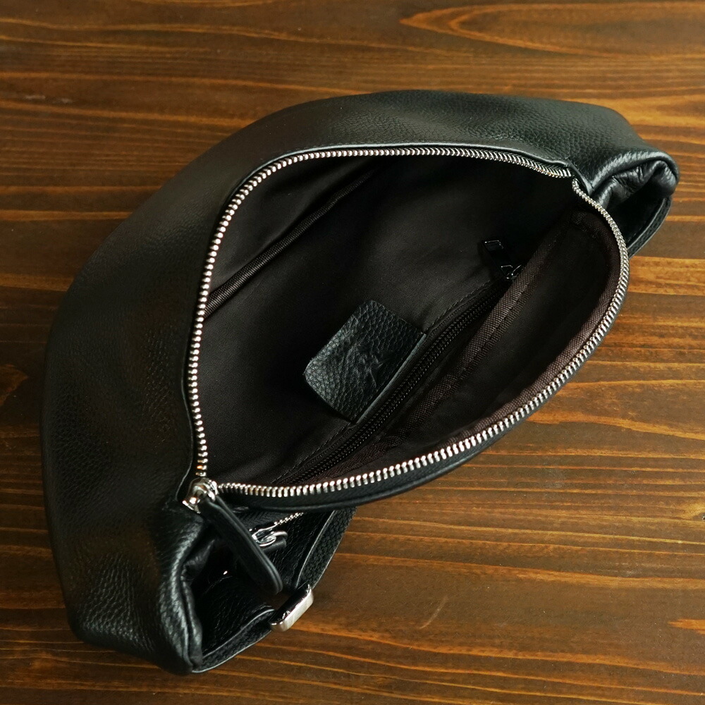 楽天市場】ボディバッグ シュリンクレザー 大容量 メンズ レディース