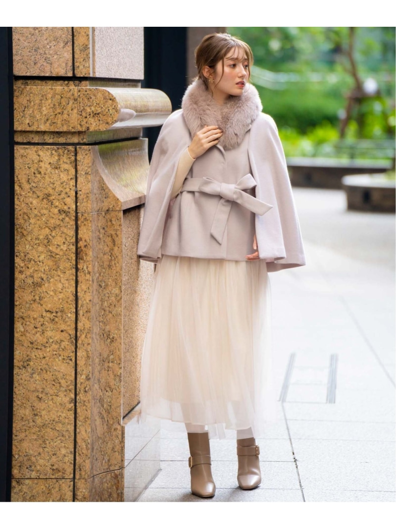 楽天市場】【SALE／70%OFF】ファースリットケープコート Noela ノエラ