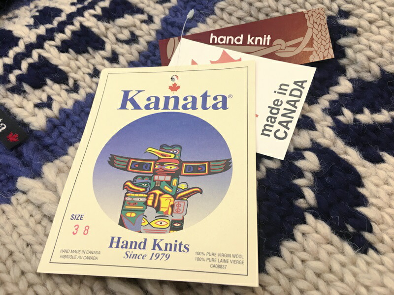 楽天市場】Kanata ロゴ入りカウチンセーター Snow & Maple【送料無料