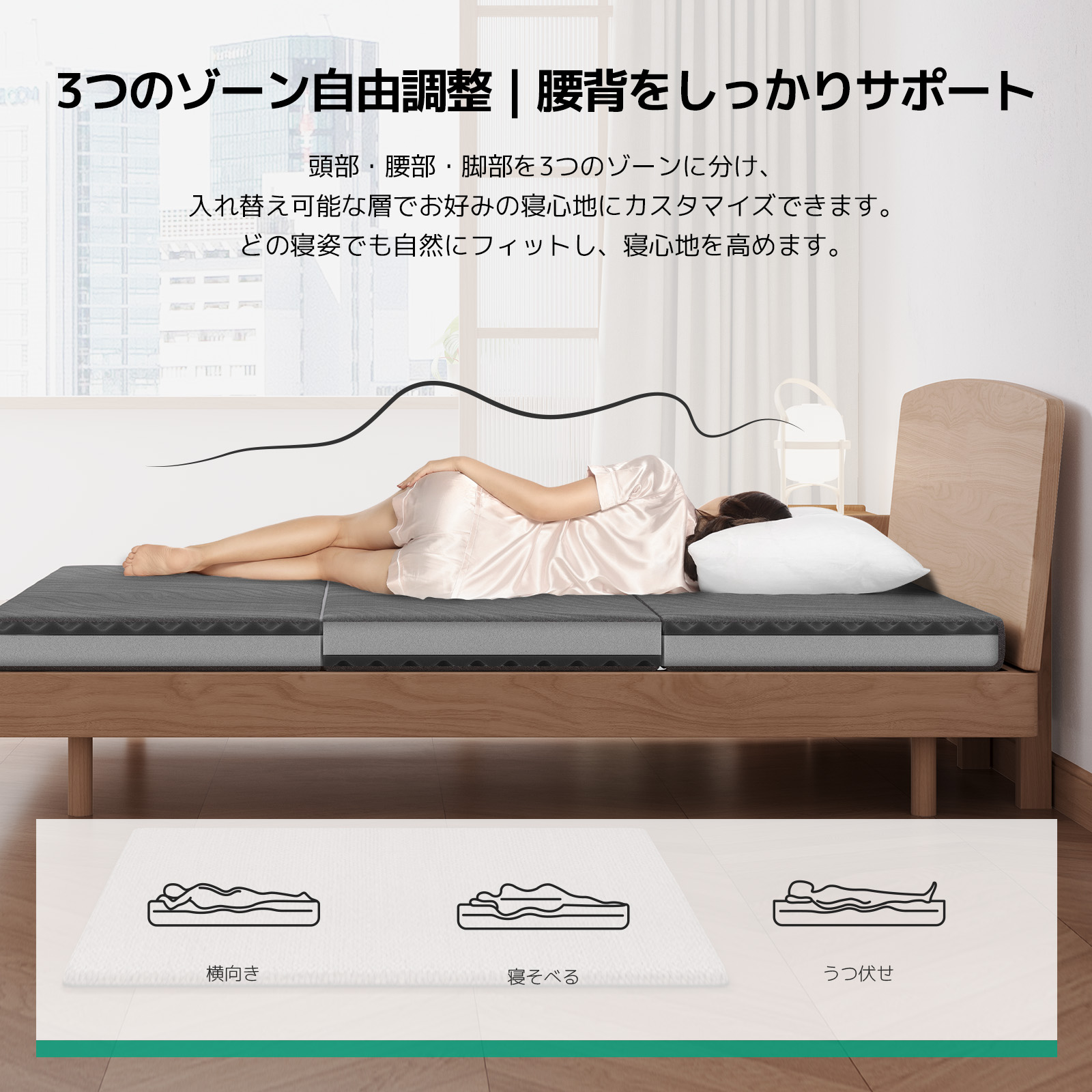 楽天市場】Novilla マットレス 三つ折り高反発 シングル セミダブル