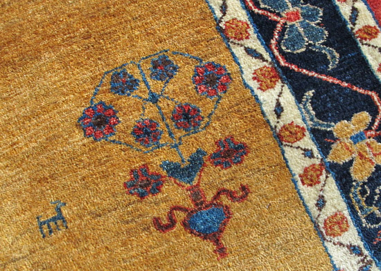 楽天市場】イラン製 ゾランヴァリ ギャッベ 188×124cm リビングサイズ