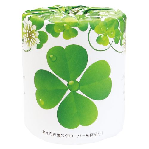楽天市場】クローバー柄トイレットペーパー* 幸せの四葉のクローバーを