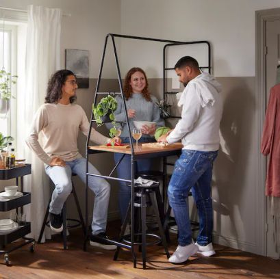 楽天市場】IKEAイケア HÅVERUD ホーヴェルードテーブル はしご収納付き